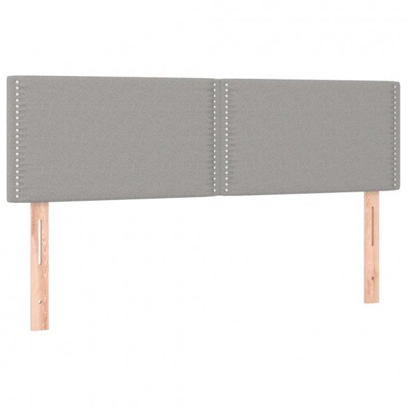 Cadre de lit et matelas et LED Gris clair 140x190 cm