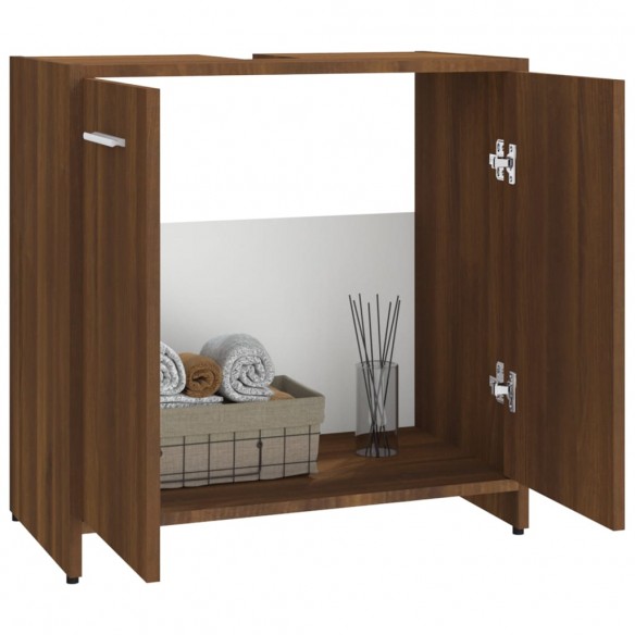 Armoire de bain Chêne marron 60x33x60 cm Bois d'ingénierie