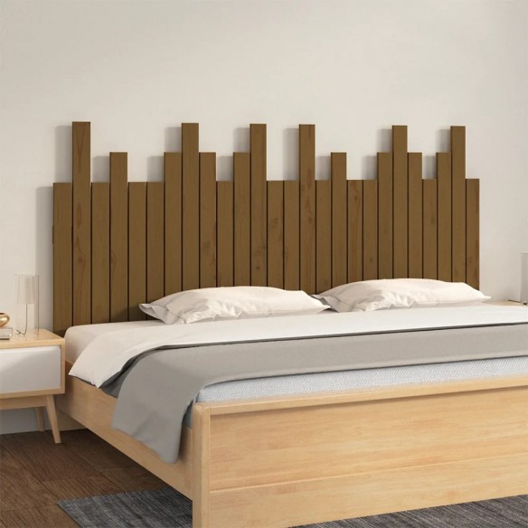 Tête de lit murale Marron miel 166x3x80 cm Bois massif de pin