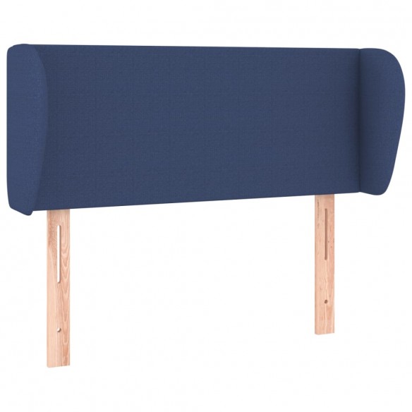 Tête de lit avec oreilles Bleu 103x23x78/88 cm Tissu