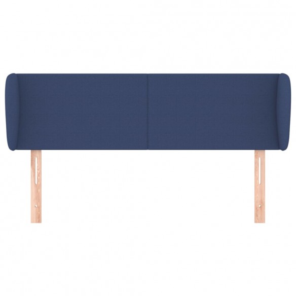 Tête de lit avec oreilles Bleu 103x23x78/88 cm Tissu