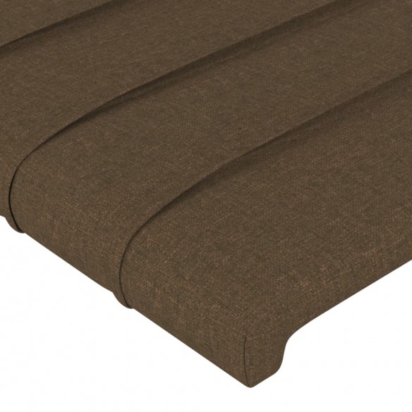 Tête de lit avec oreilles Marron Foncé 103x16x78/88 cm Tissu