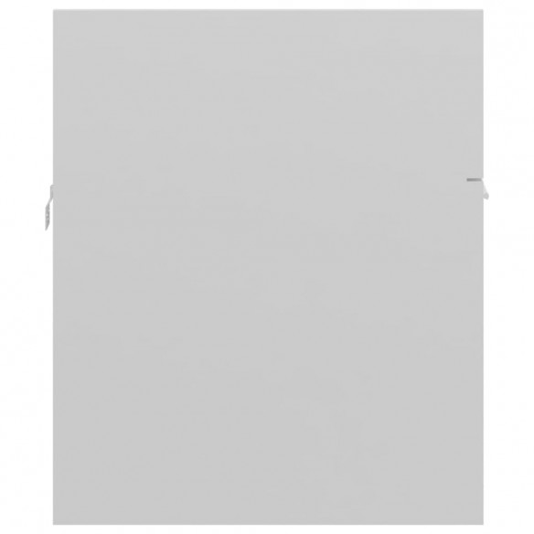 Armoire d'évier Blanc brillant 90x38,5x46 cm Aggloméré