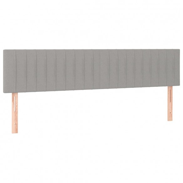 Tête de lit à LED Gris clair 180x5x78/88 cm Tissu