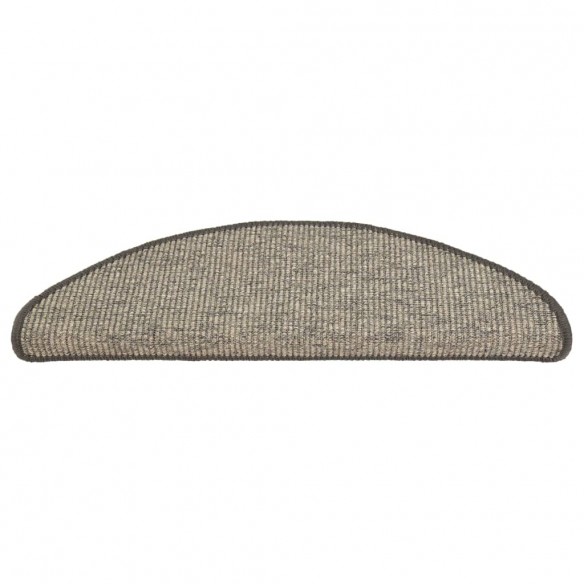 Tapis d'escalier auto-adhésifs 15 pcs Gris et beige 65x21x4 cm