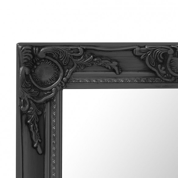 Miroir mural style baroque 50x50 cm noir