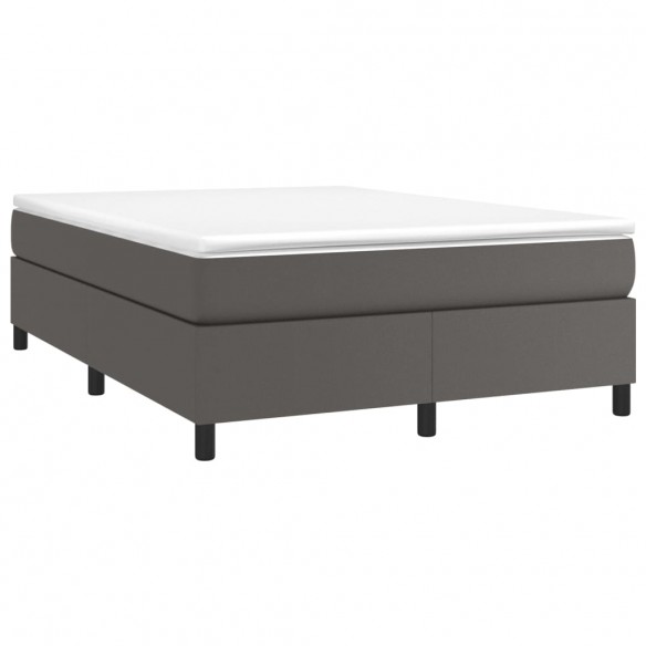 Cadre de lit avec matelas Gris 180x200 cm Similicuir