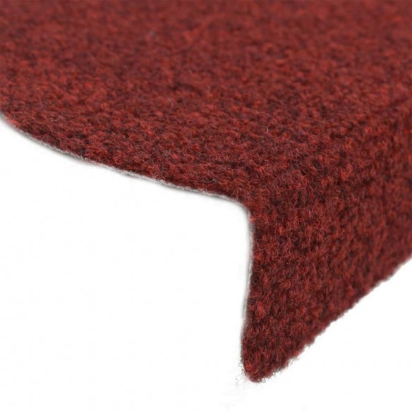 Tapis autoadhésifs de marches 5 pcs Rouge 56x17x3 cm Aiguilleté