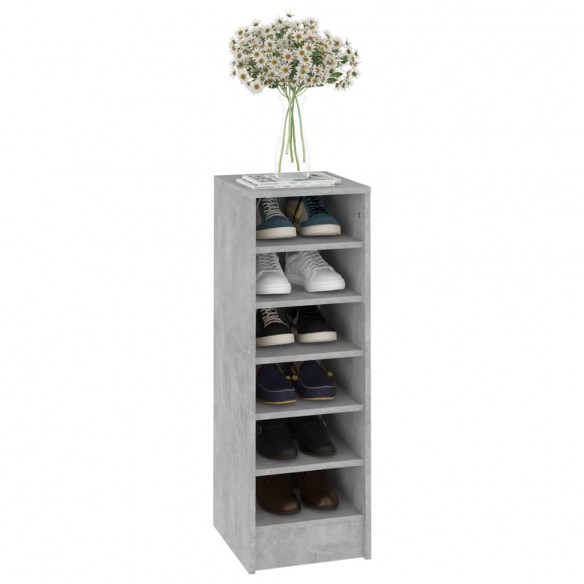 Armoire à chaussures Gris 31,5x35x90 cm Aggloméré