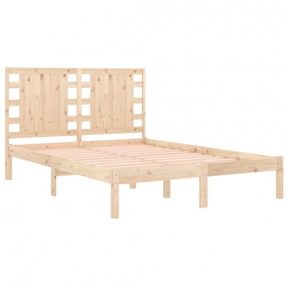 Cadre de lit bois massif 120x190 cm petit double