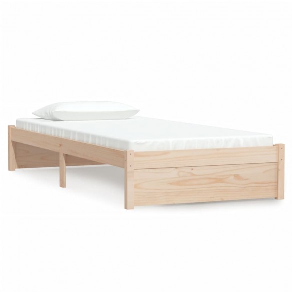 Cadre de lit bois massif 90x190 cm simple