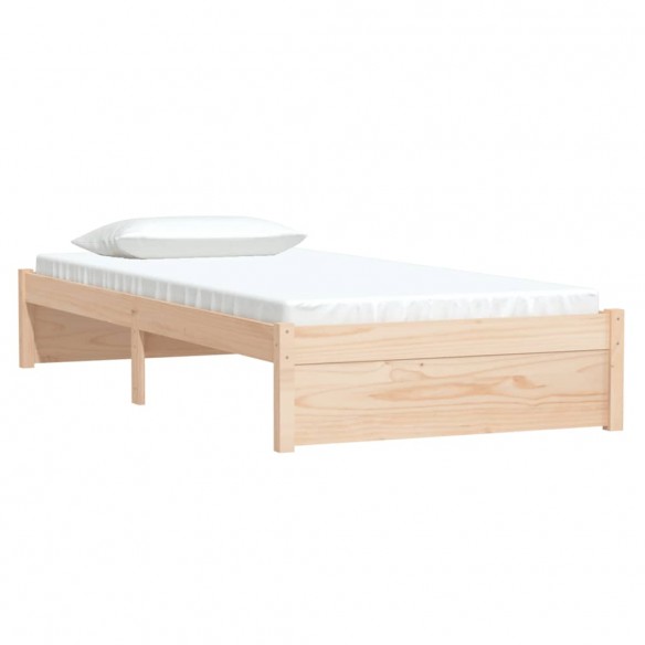 Cadre de lit bois massif 90x190 cm simple