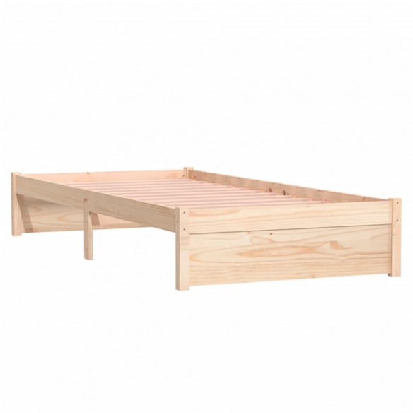 Cadre de lit bois massif 90x190 cm simple