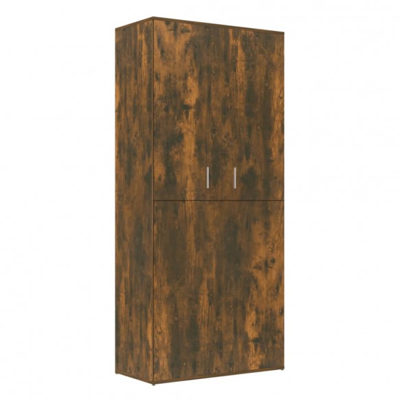 Armoire à chaussures Chêne fumé 80x39x178 cm Bois d'ingénierie