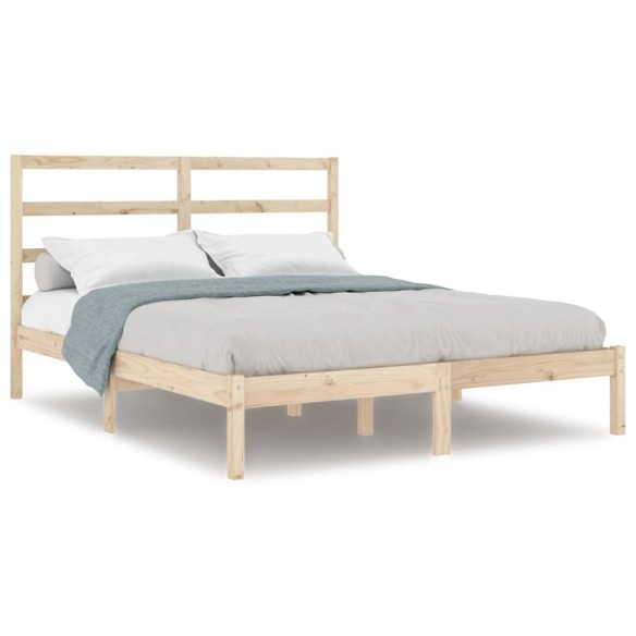 Cadre de lit bois massif 135x190 cm double