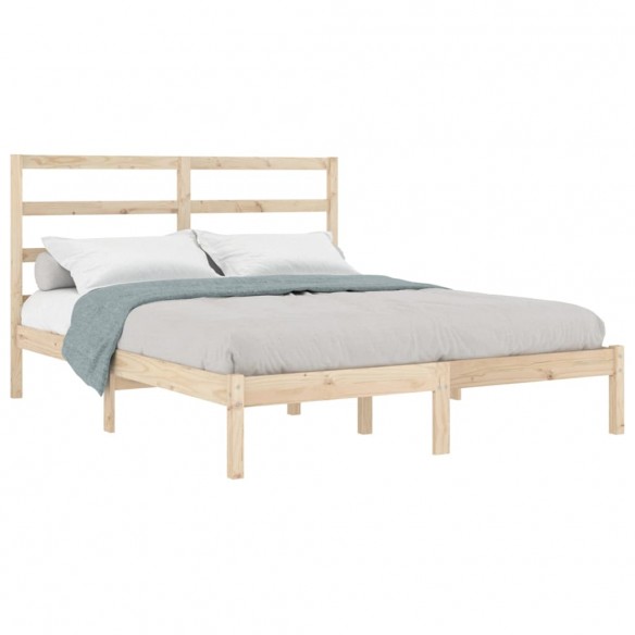 Cadre de lit bois massif 135x190 cm double