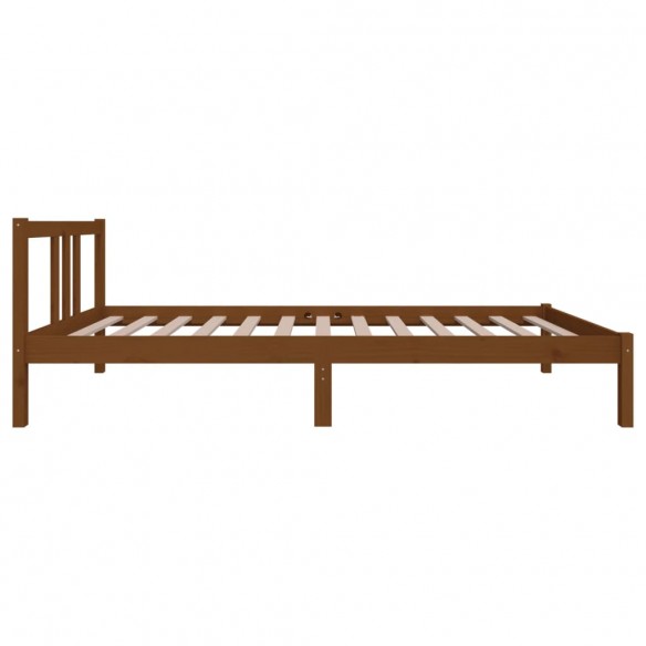 Cadre de lit Marron miel Bois massif 90x200 cm