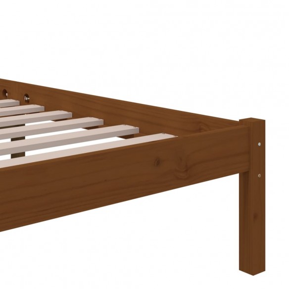 Cadre de lit Marron miel Bois massif 90x200 cm