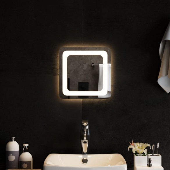 Miroir de salle de bain à LED 30x30 cm