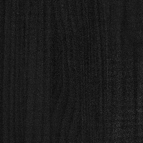 Cadre de lit Noir Bois de pin massif 120x190 cm Petit Double