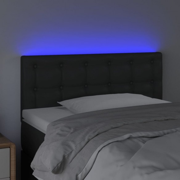 Tête de lit à LED Noir 90x5x78/88 cm Similicuir