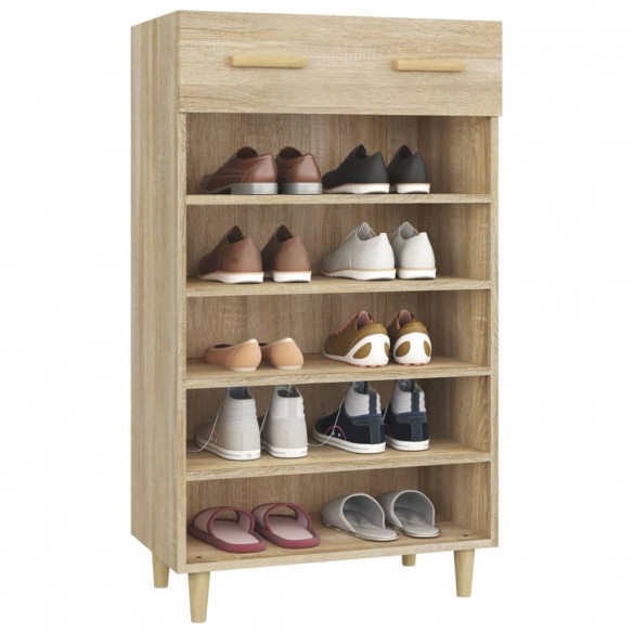 Armoire à chaussures Chêne sonoma 60x35x105cm Bois d'ingénierie