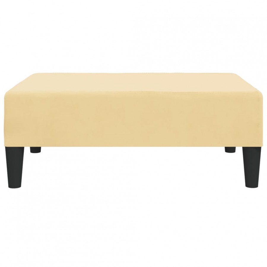 Repose-pied Crème 78x56x32 cm Velours