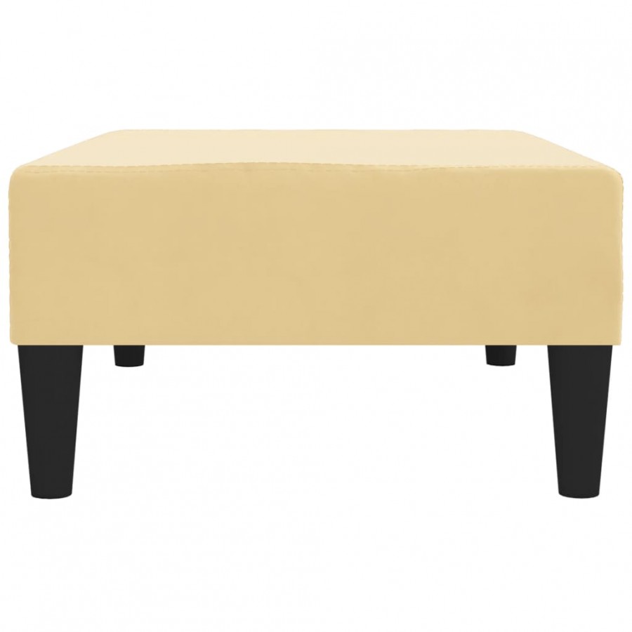 Repose-pied Crème 78x56x32 cm Velours