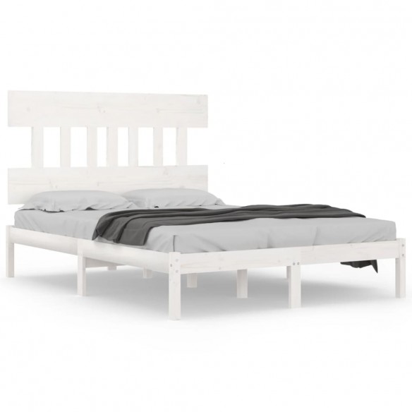 Cadre de lit Blanc Bois massif 180x200 cm Super King