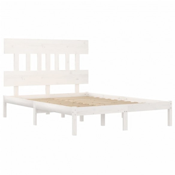 Cadre de lit Blanc Bois massif 180x200 cm Super King