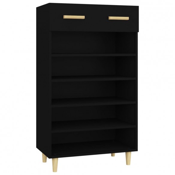 Armoire à chaussures Noir 60x35x105 cm Bois d'ingénierie