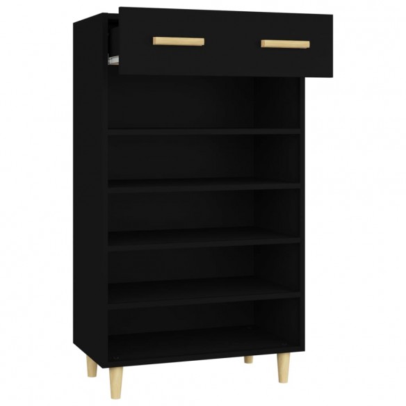 Armoire à chaussures Noir 60x35x105 cm Bois d'ingénierie