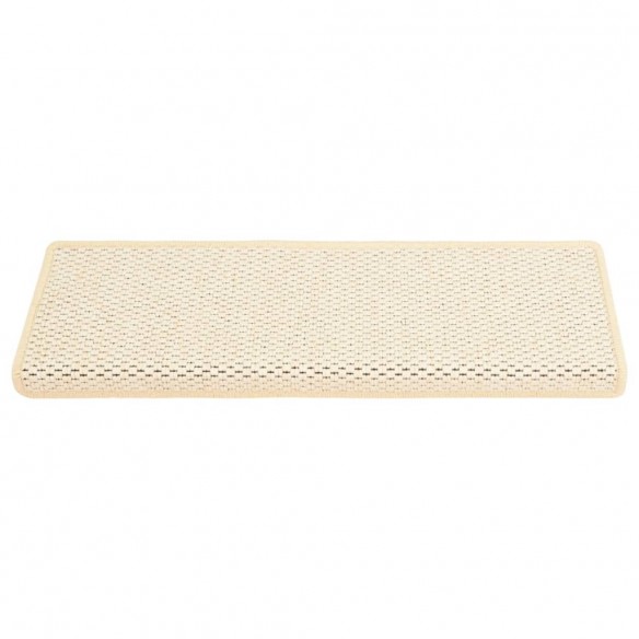 Tapis d'escalier autocollants 15 pcs 65x21x4 cm Crème