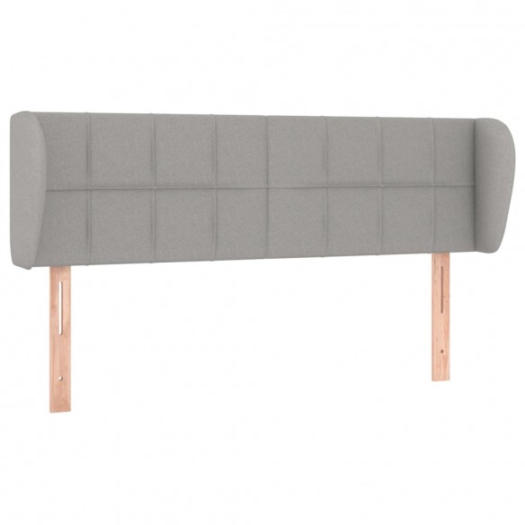 Tête de lit avec oreilles Gris clair 147x23x78/88 cm Tissu