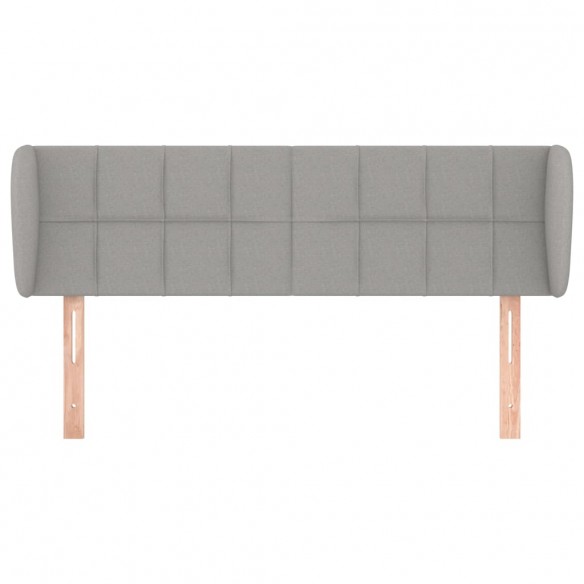 Tête de lit avec oreilles Gris clair 147x23x78/88 cm Tissu