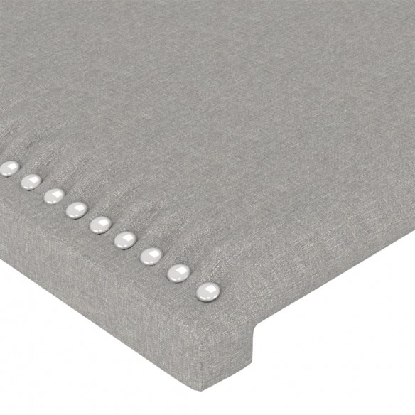 Têtes de lit 4 pcs Gris clair 100x5x78/88 cm Tissu