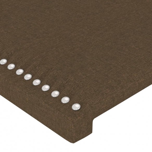 Têtes de lit 4 pcs Marron Foncé 90x5x78/88 cm Tissu