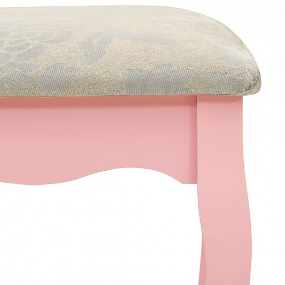 Ensemble de coiffeuse et tabouret Rose 100x40x146 cm Paulownia