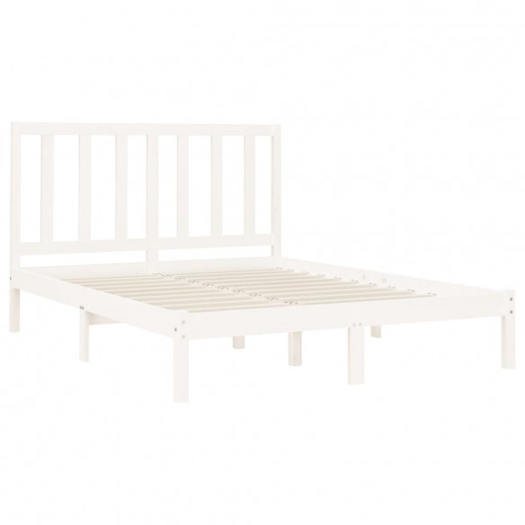 Cadre de lit Blanc Bois massif 120x200 cm