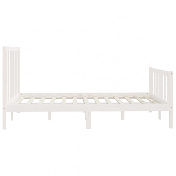 Cadre de lit Blanc Bois massif 120x200 cm