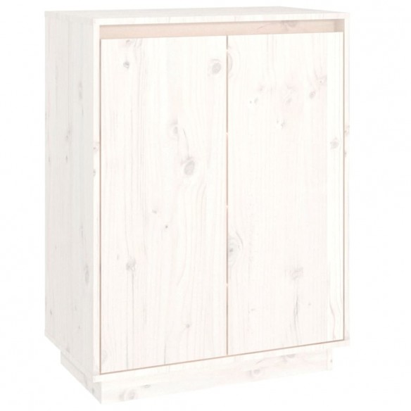 Armoire à chaussures Blanc 60x35x80 cm Bois de pin massif