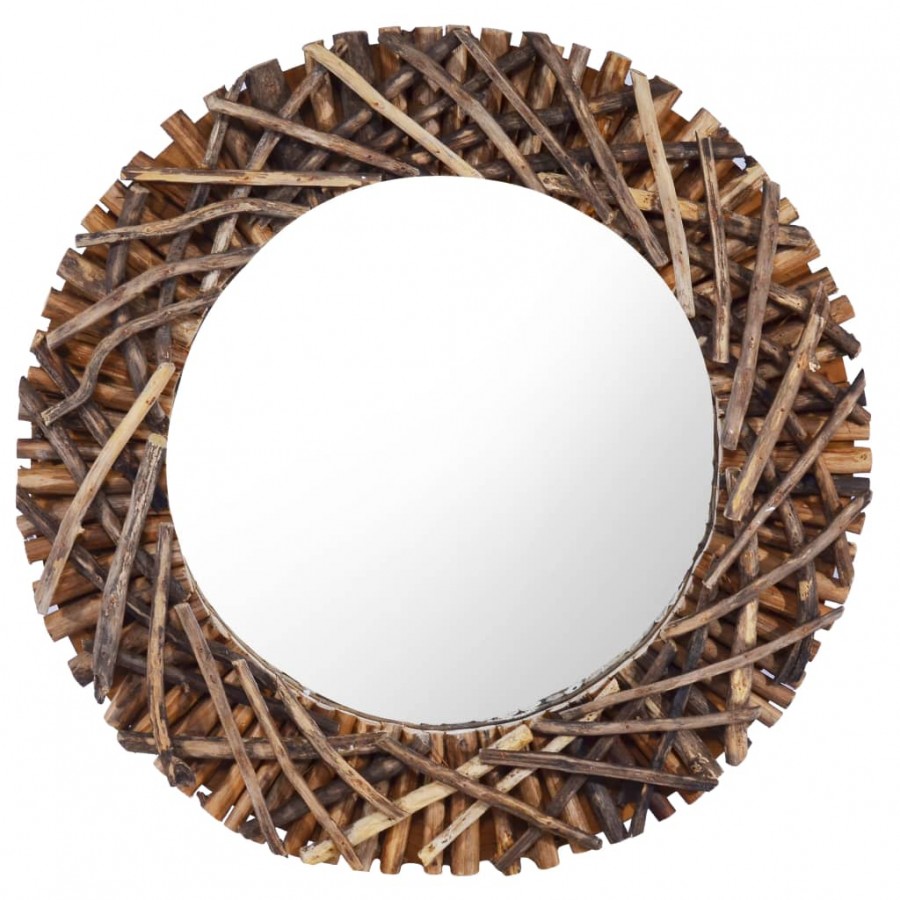 Miroir mural 60 cm Teck Rond