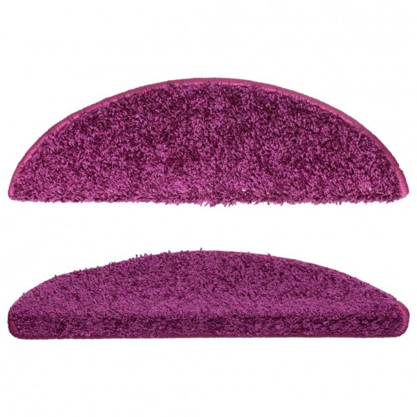 Tapis d'escalier 10 pcs 56x17x3 cm Violet