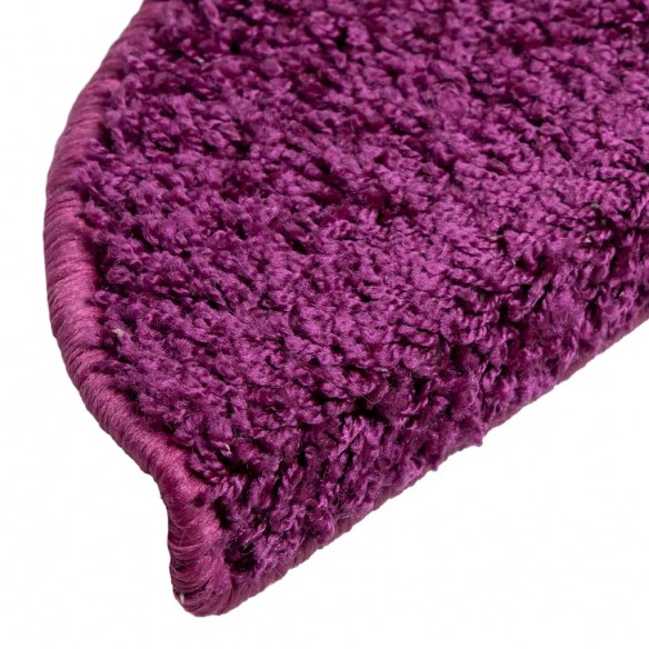 Tapis d'escalier 10 pcs 56x17x3 cm Violet