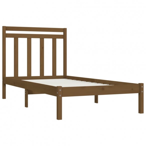 Cadre de lit Marron miel Bois massif 100x200 cm