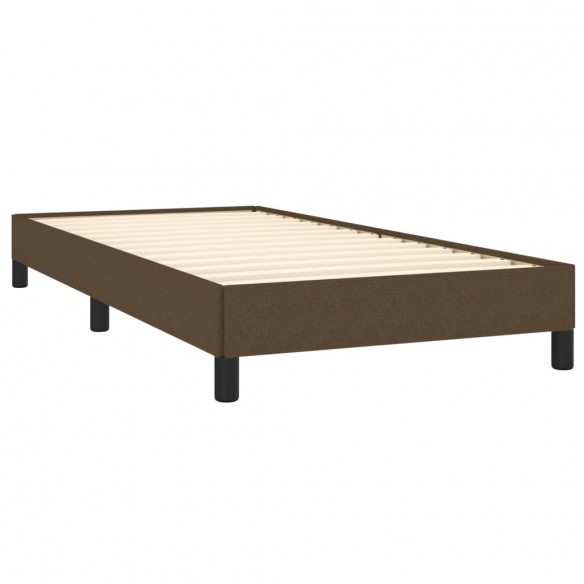 Cadre de lit avec matelas Marron foncé 90x200 cm