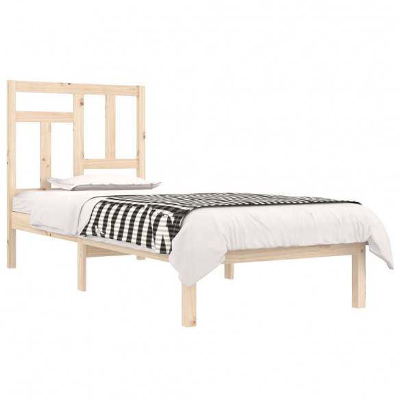 Cadre de lit bois massif 75x190 cm petit simple