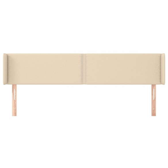 Tête de lit avec oreilles Crème 163x16x78/88 cm Tissu