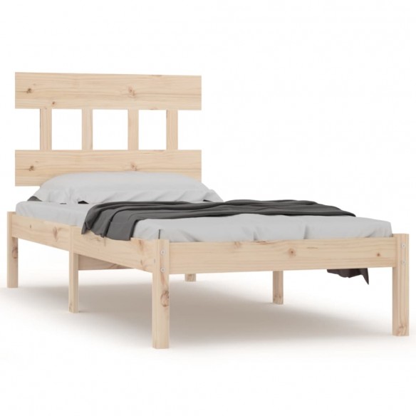 Cadre de lit bois massif 75x190 cm petit simple