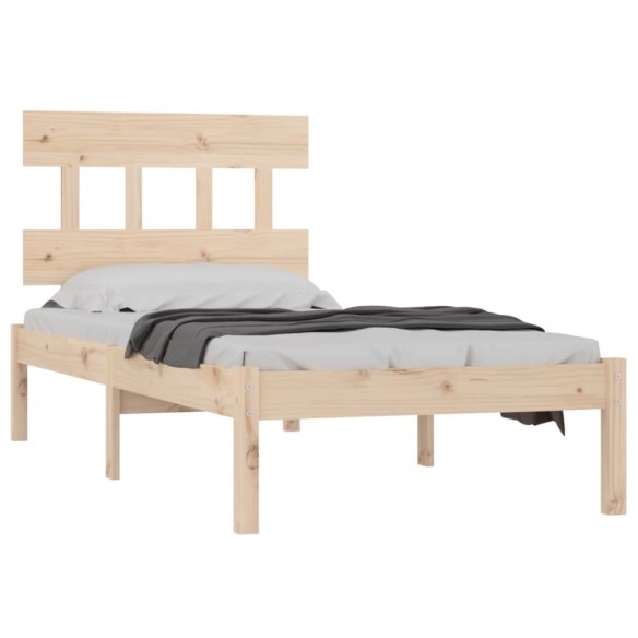 Cadre de lit bois massif 75x190 cm petit simple